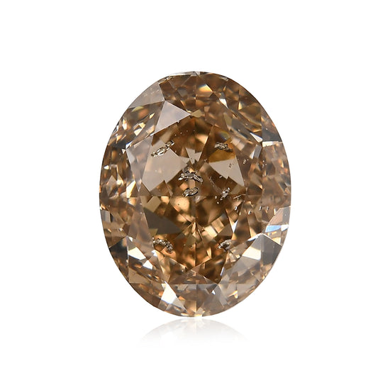 3.25 Carat Fancy Brown Yellow Oval Diamond SI2 GIA