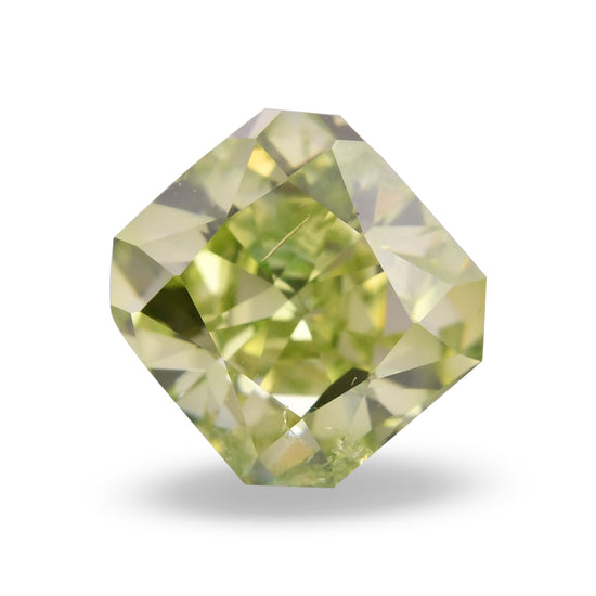 2.01 Carat Fancy Intense Yellow Green Radiant Diamond I1 GIA