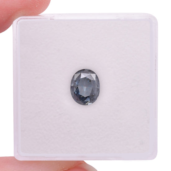 0.71 Carat Fancy Deep Blue Oval Diamond SI1 GIA