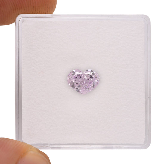 1.02 Carat Fancy Pink Purple HEART Diamond SI2 GIA
