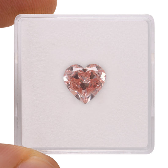 2.01 Carat Fancy Intense Orangy Pink HEART Diamond SI1 GIA