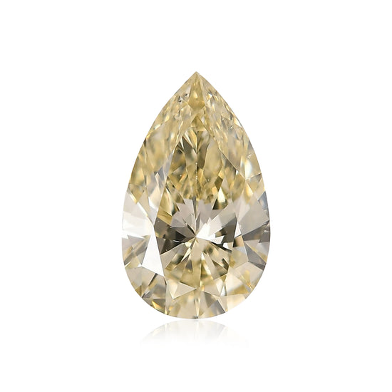 0.70 Carat Fancy Light Brownish Greenish Yellow Pear Diamond VS2 GIA