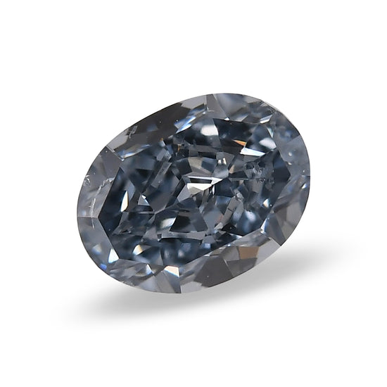 0.41 Carat Fancy Intense Blue Oval Diamond SI1 GIA