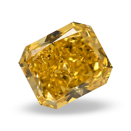 0.63 Carat Fancy Vivid Orangy Yellow Radiant Diamond SI2 GIA