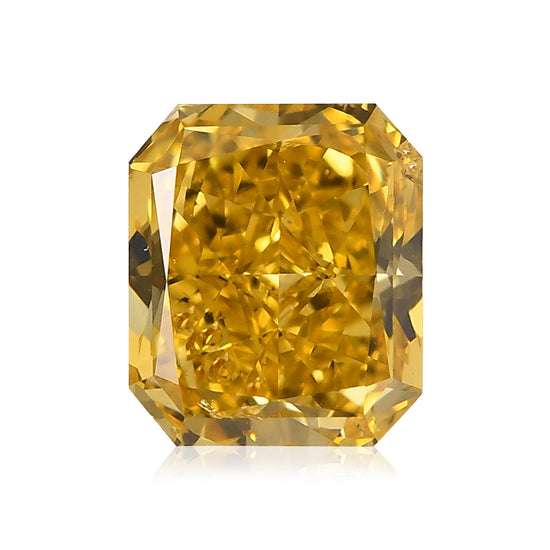 0.63 Carat Fancy Vivid Orangy Yellow Radiant Diamond SI2 GIA
