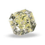 0.88 Carat Fancy Light Green Yellow Radiant Diamond VVS2 GIA | LEIBISH