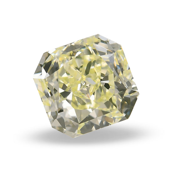 0.88 Carat Fancy Light Green Yellow Radiant Diamond VVS2 GIA