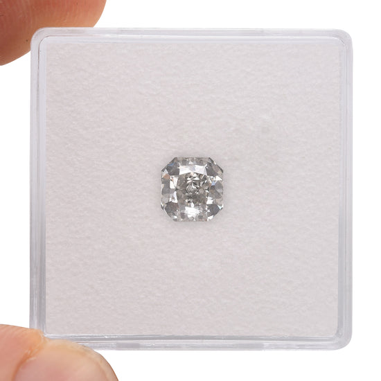 0.88 Carat Light Gray Radiant Diamond (SI2) GIA
