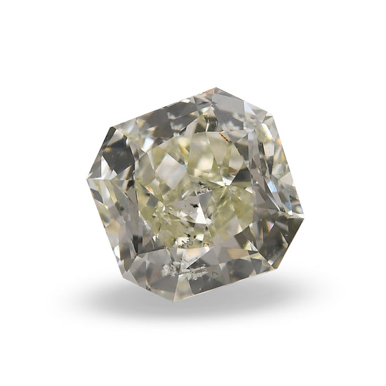 0.88 Carat Fancy Yellowish Green Radiant Diamond SI2 GIA