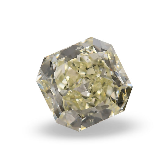 0.88 Carat Fancy Yellow Green Radiant Diamond SI1 GIA