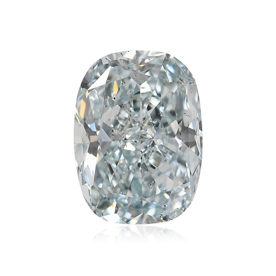 1.30 Carat Fancy Green Blue Cushion Diamond SI2 GIA