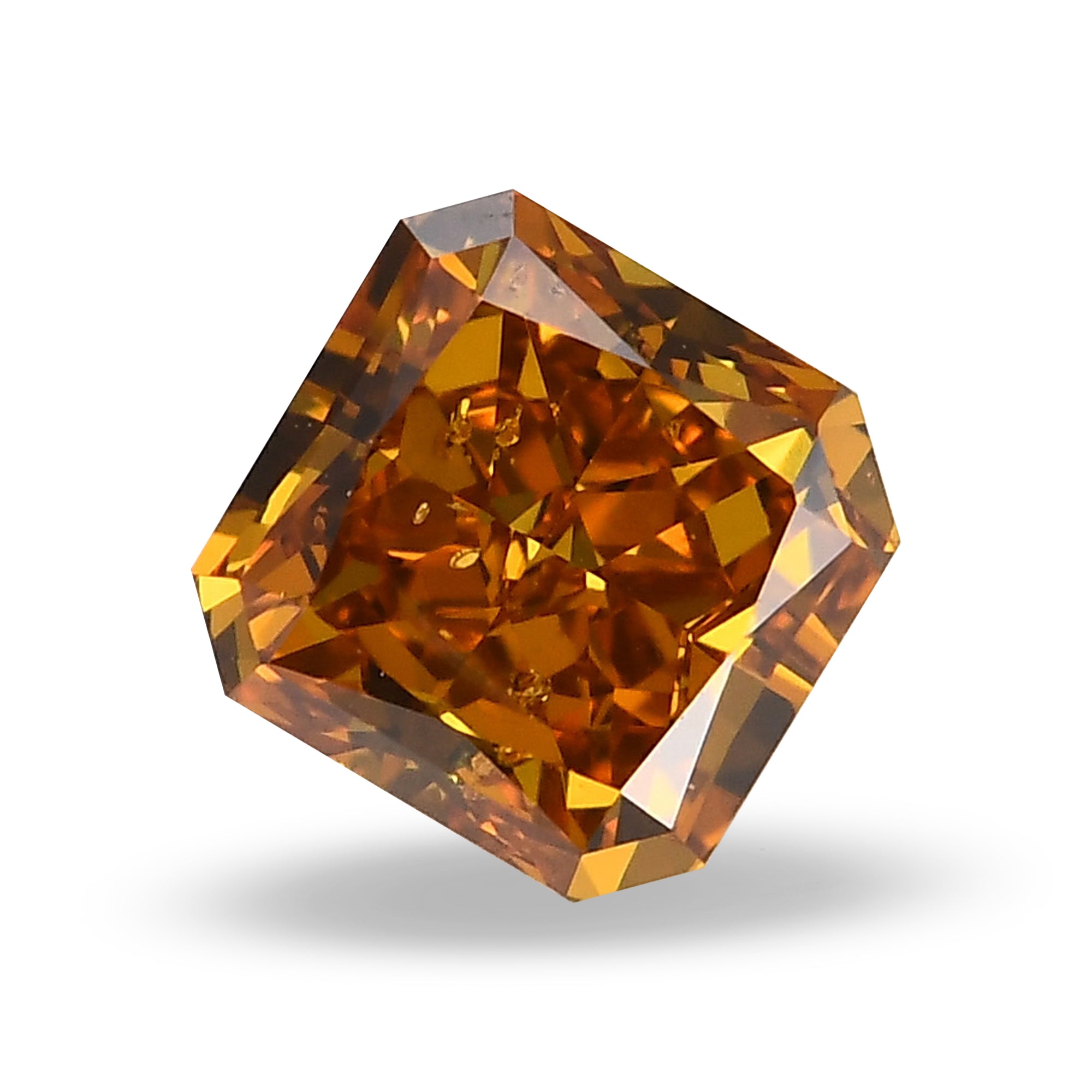キンセール価格fancy brownish yellow orange 0.54 Carat Fancy Deep Brownish Yellowish Orange Radiant Diamond I1