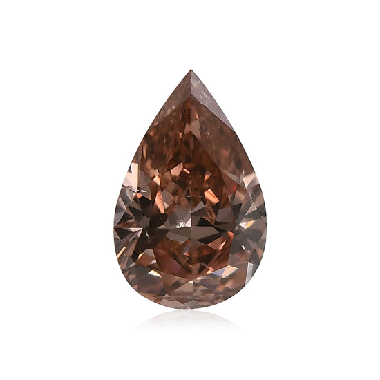 Diamante da 0,38 carati Fancy Pink Brown taglio a pera (SI1) GIA