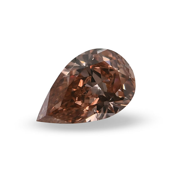 0.38 Carat Fancy Pink Brown Pear Diamond (SI1) GIA