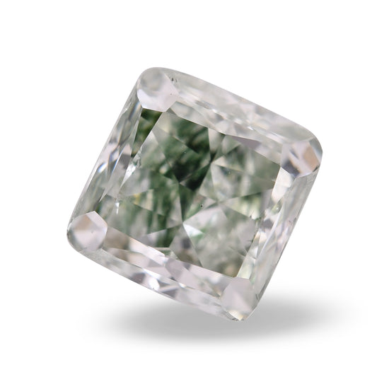 1.36 Carat Fancy Green Cushion Diamond (SI1) GIA