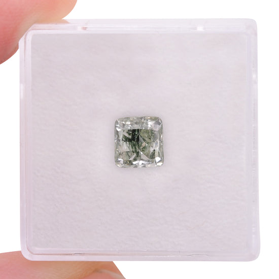 1.36 Carat Fancy Green Cushion Diamond (SI1) GIA