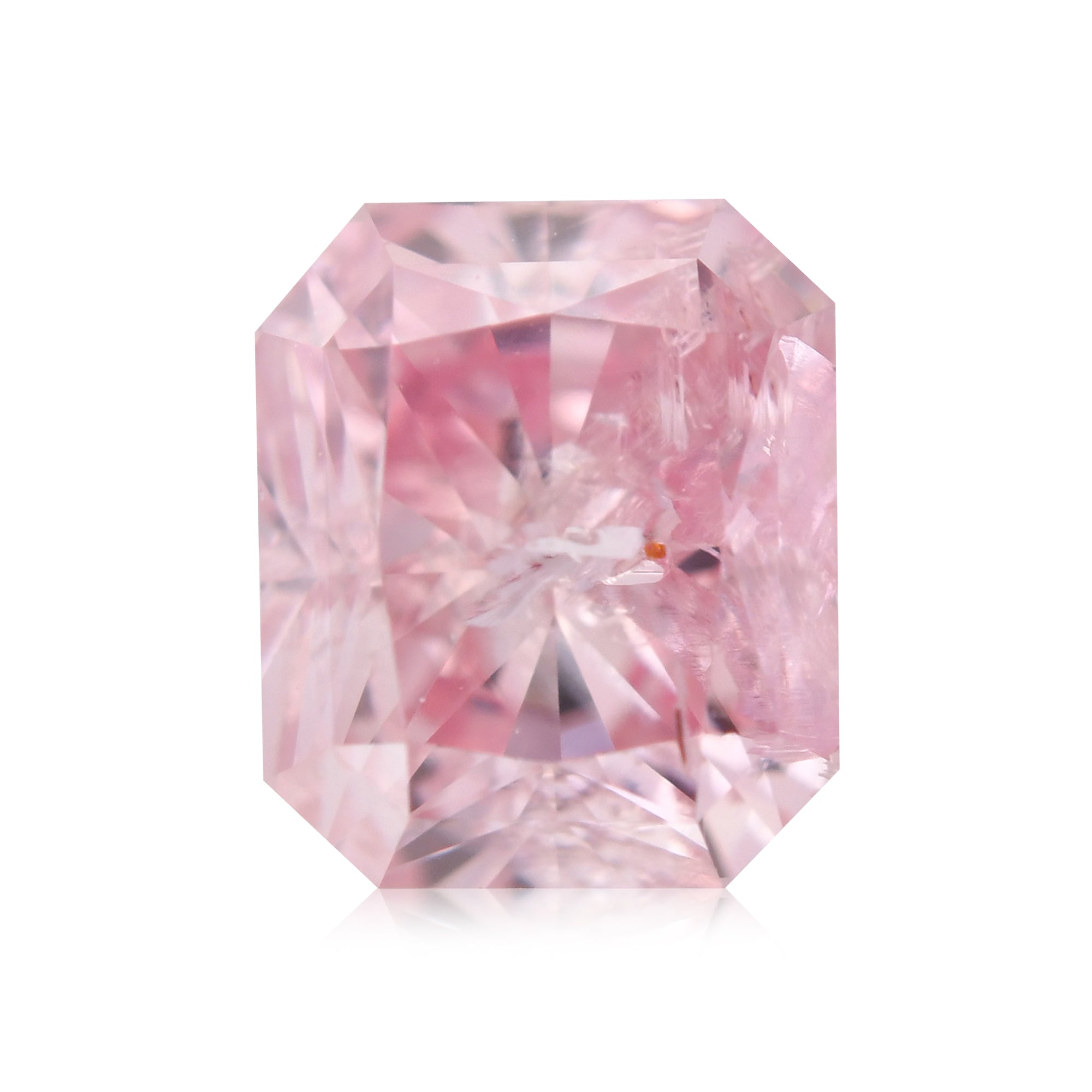 0.63 Carat Fancy Intense Pink Radiant Diamond (I1) GIA | LEIBISH
