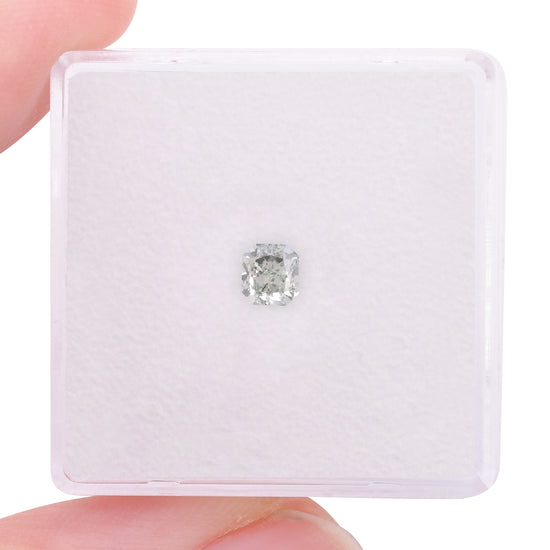 0.39 Carat Fancy Green Radiant Diamond SI1 GIA