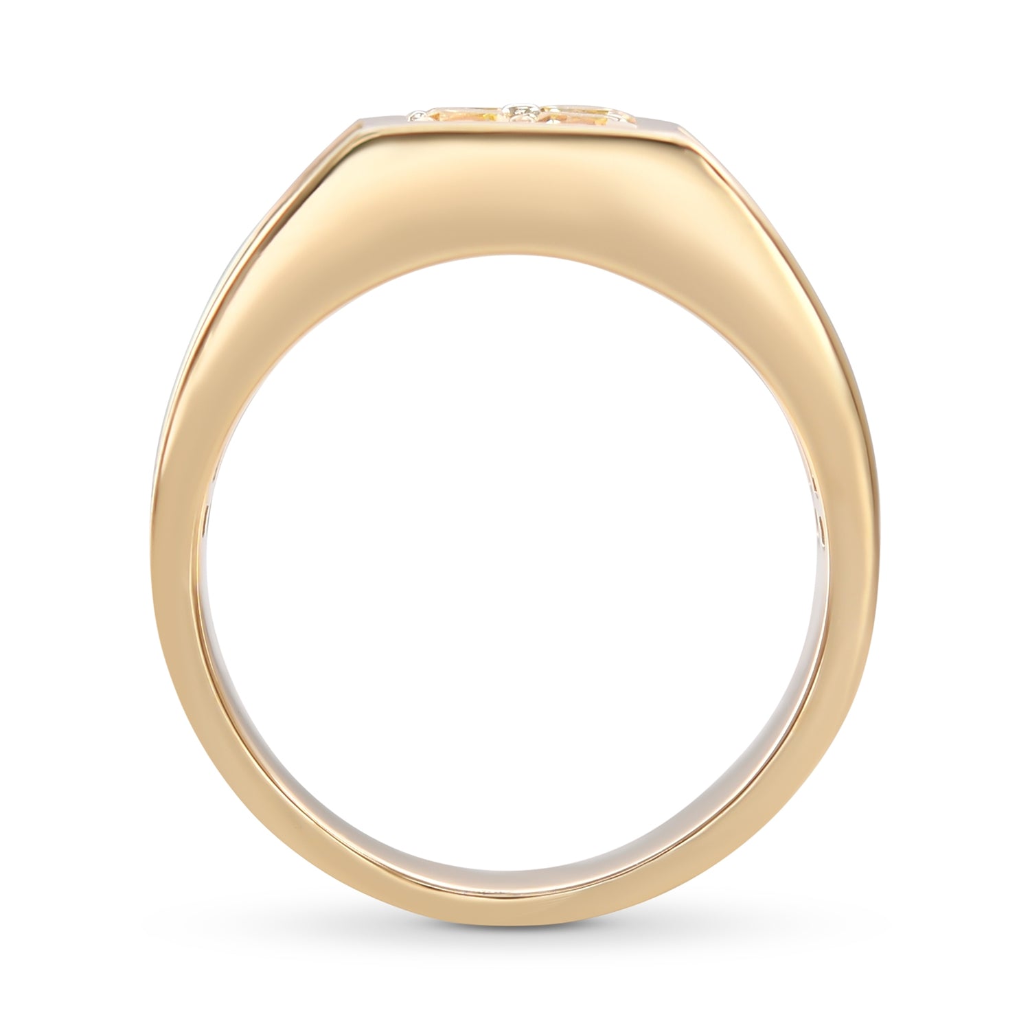 Fancy Yellow Radiant Diamond Men's Ring