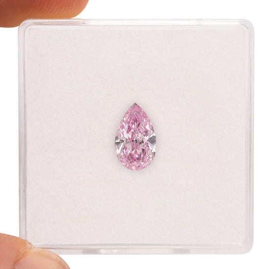 0.75 Carat Fancy Intense Purple Pink Pear Argyle Diamond SI2 GIA