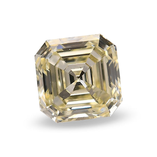 0.34 Carat Fancy Light Yellow Asscher Diamond (VS1)