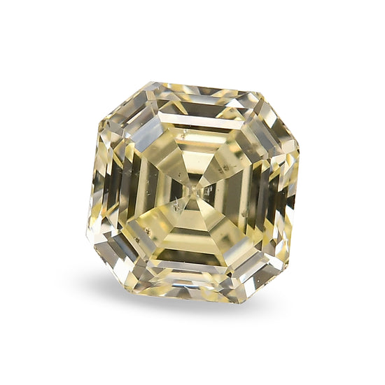 0.40 Carat Fancy Light Yellow Asscher Diamond (SI2)
