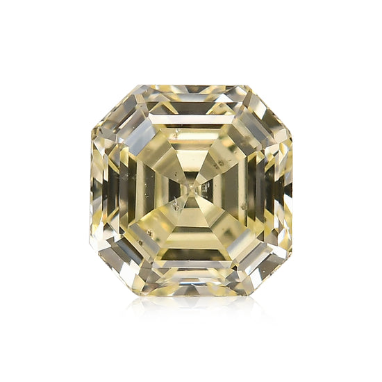 ألماسة Asscher بلون أصفر فاتح فاخر بوزن 0.40 قيراط (SI2)