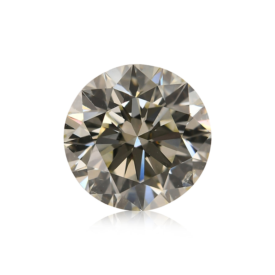 2,03 Karat Sehr Hell Gelbgrüner Runder Brillant Diamant SI2 GIA