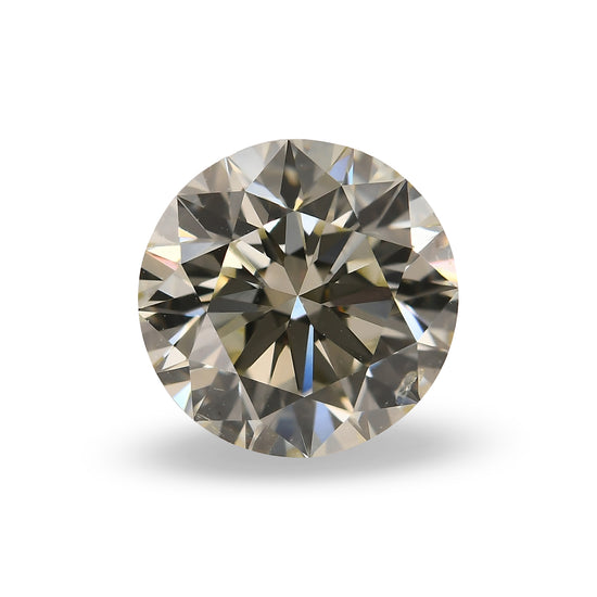 2.03 Carat Very Light Green Yellow Round Brilliant Diamond SI2 GIA