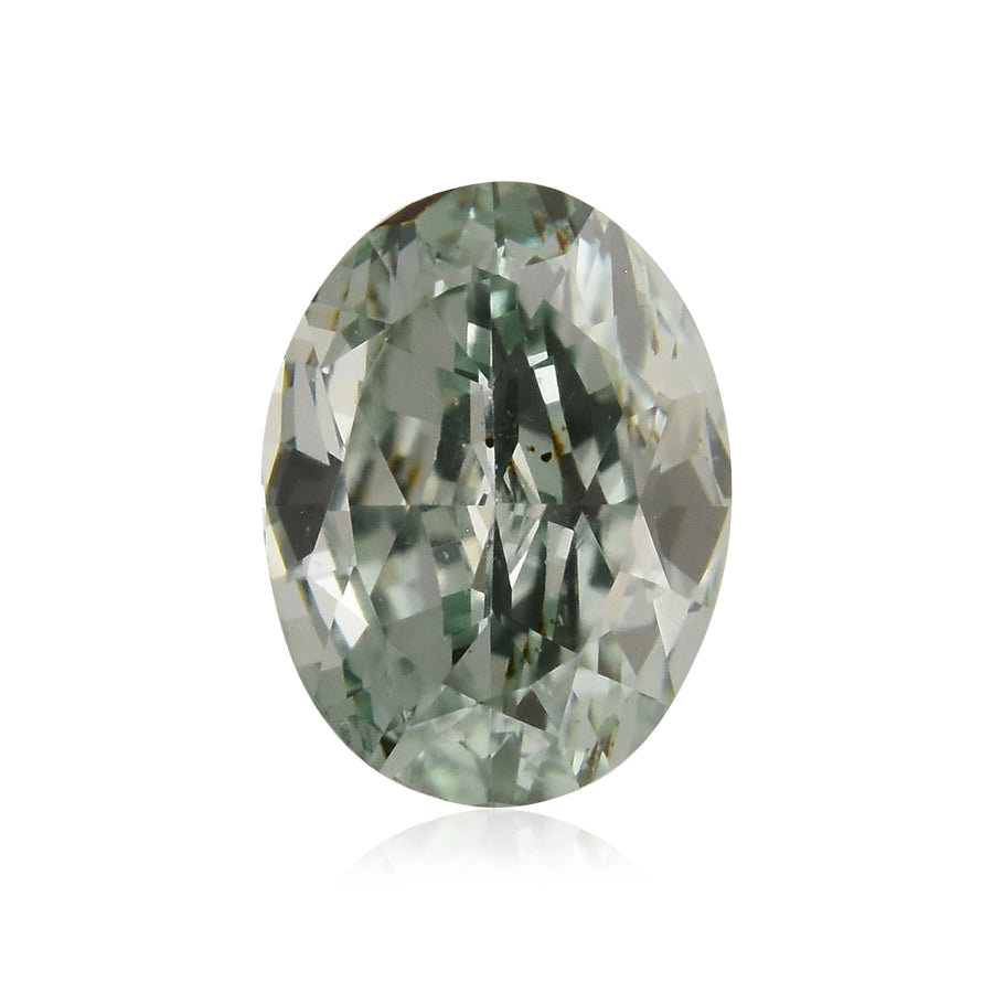 0.34 Carat Fancy Intense Green Oval Diamond VS2 GIA