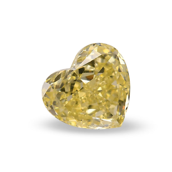 0.75 Carat Fancy Yellow HEART Diamond SI1 GIA