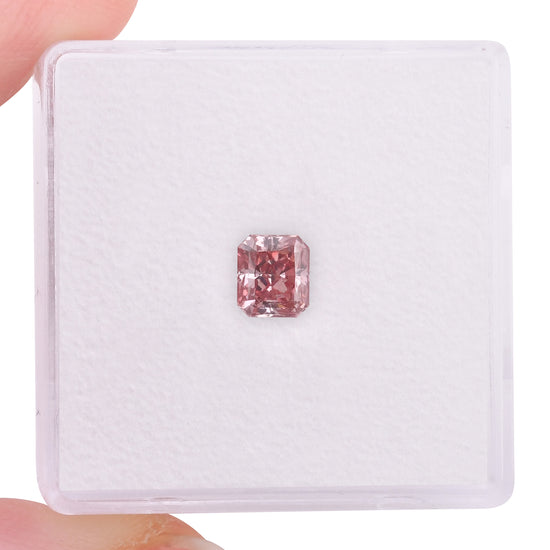 0.52 Carat Fancy Deep Pink Radiant Argyle Diamond SI1 GIA