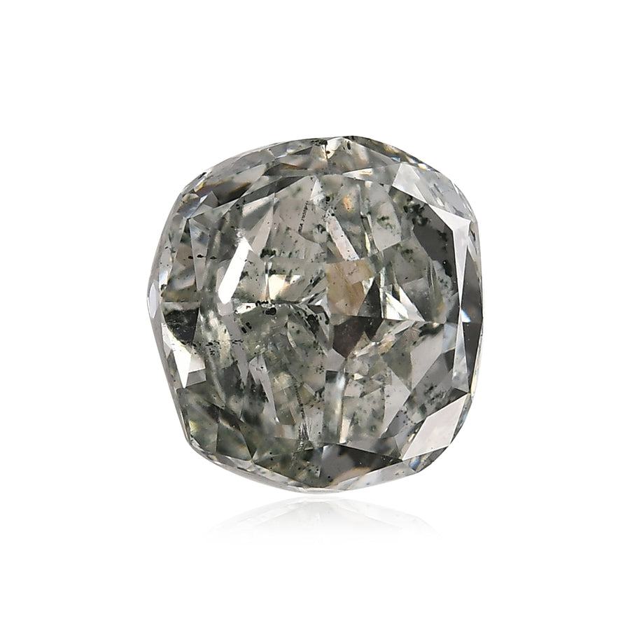 Diamante cuscino Fancy Gray Green da 2,15 carati SI2 GIA