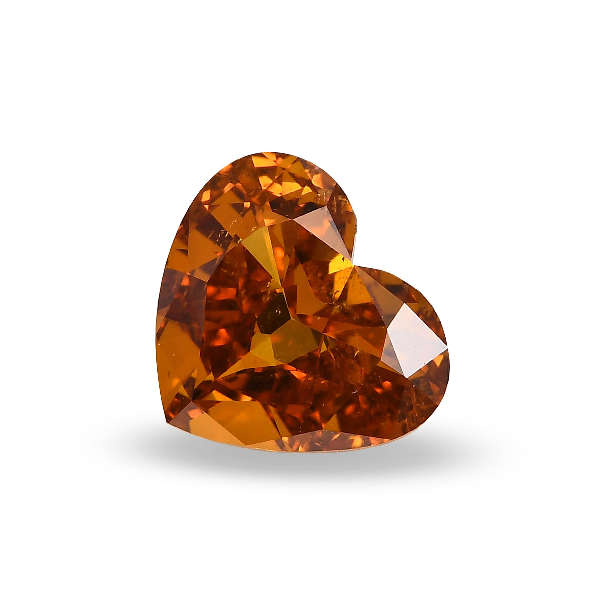 1.03 Carat Fancy Deep Yellowish Orange HEART Diamond SI2 GIA | LEIBISH