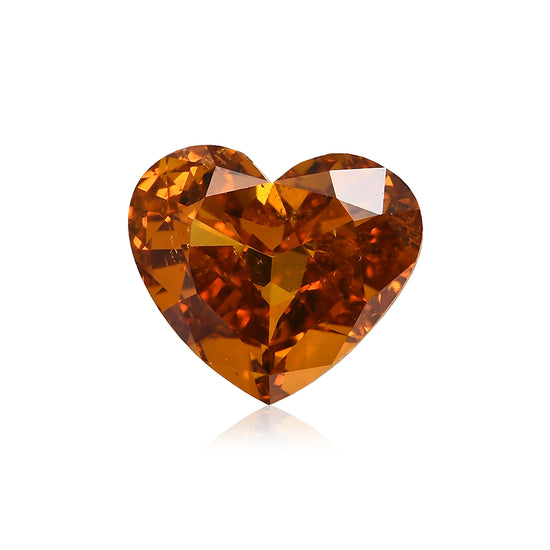 Diamante a CUORE Fancy Deep Yellowish Orange da 1,03 Carati SI2 GIA