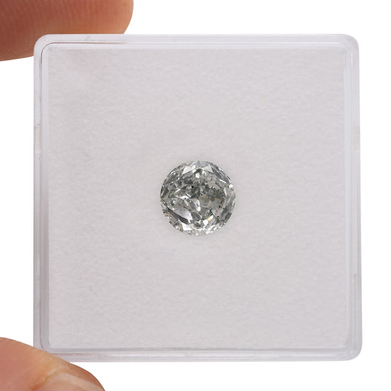 Diamante Tondo Brillante Fancy Grigio Bluastro Verde SI1 GIA da 1,04 Carati