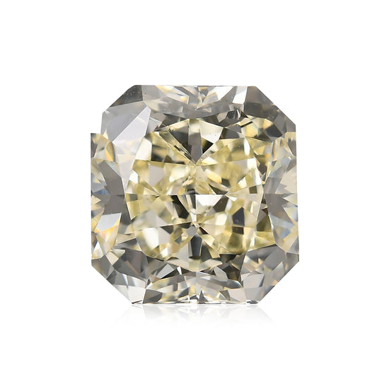 3.71 Carat Fancy Green Yellow Radiant Diamond SI1 GIA