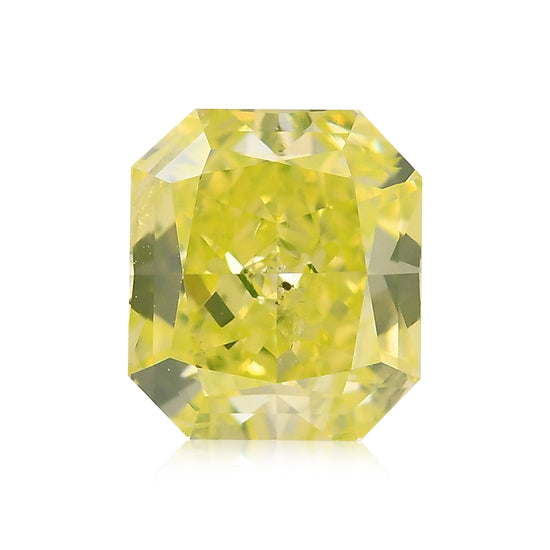 1.06 Carat Fancy Intense Green Yellow Radiant Diamond (I1) GIA