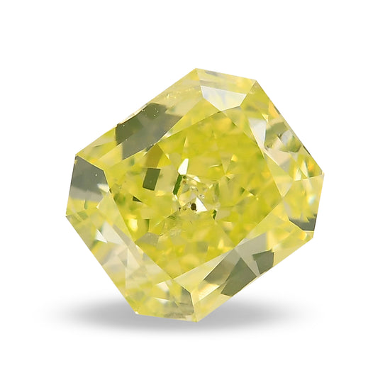 1.06 Carat Fancy Intense Green Yellow Radiant Diamond (I1) GIA