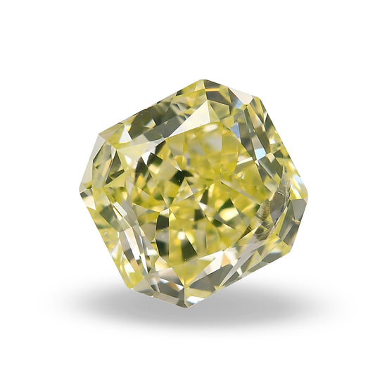 1.31 Carat Fancy Light Greenish Yellow Radiant Diamond (I1) GIA