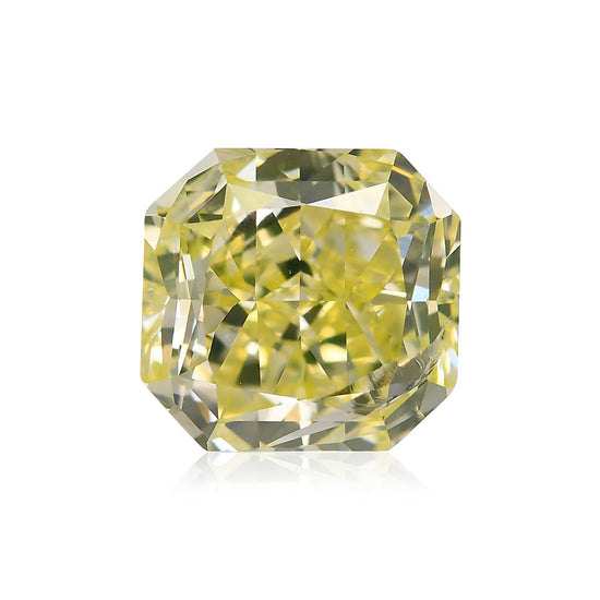 1.31 Carat Fancy Light Greenish Yellow Radiant Diamond (I1) GIA