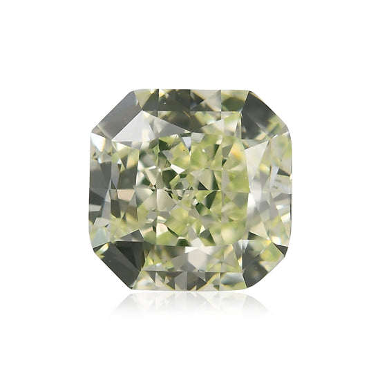 1.11 carati diamante Radiant Fancy Yellowish Green VS1 GIA