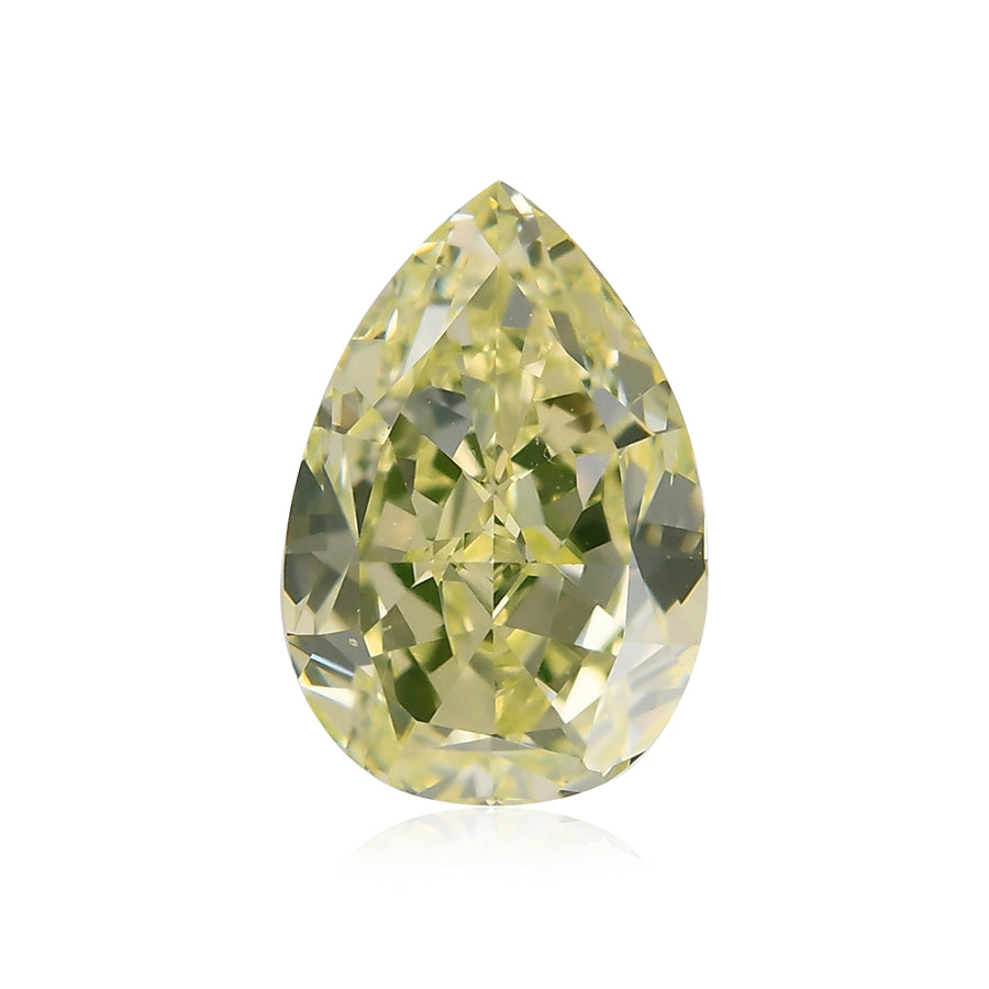 2,16 Karat Fancy Green Yellow Birnendiamant VS2 GIA