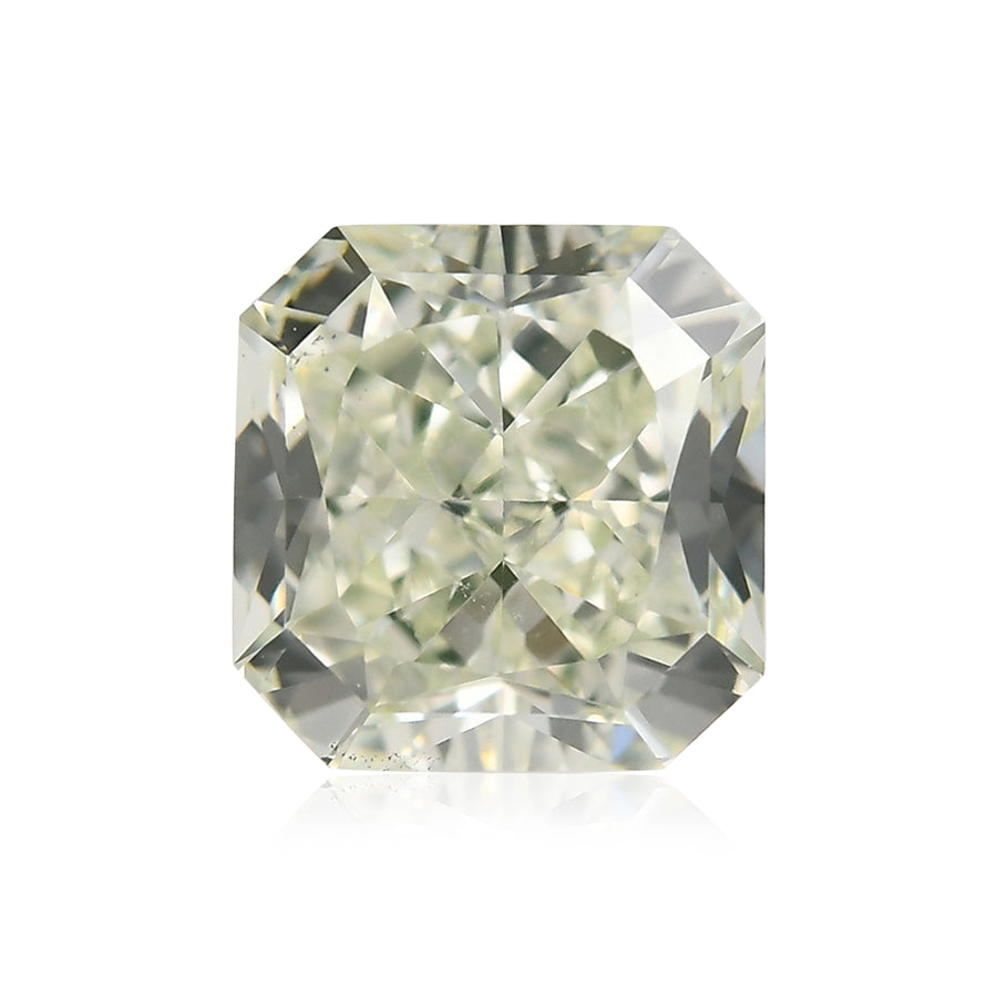 1.08 Carat Fancy Light Yellow Green Radiant Diamond VS2 GIA