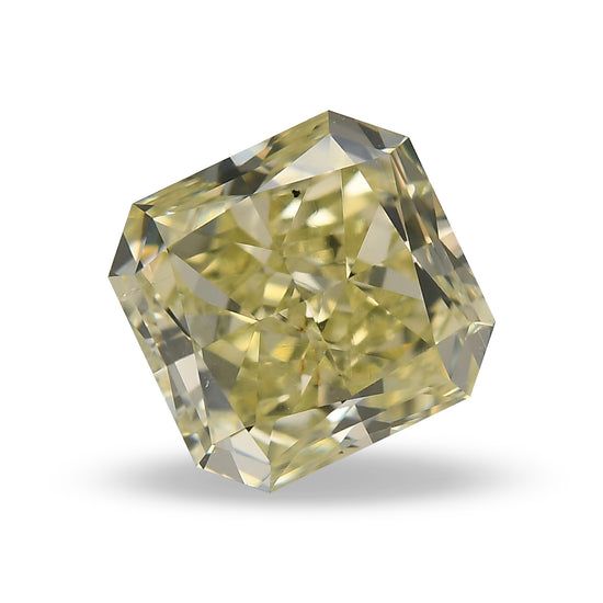 1.50 Carat Fancy Green Yellow Radiant Diamond SI1 GIA