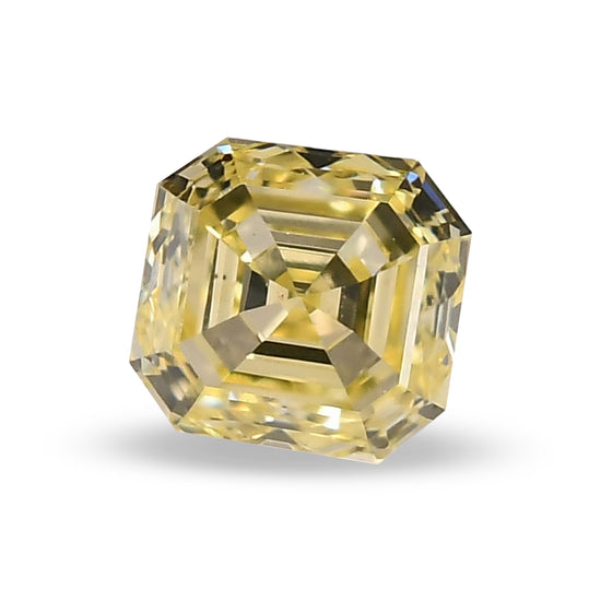 0.30 Carat Fancy Yellow Asscher Diamond (VS2)