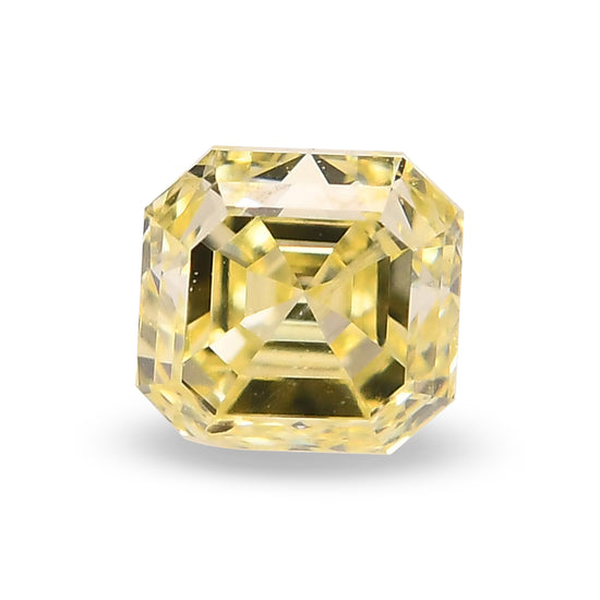 0.33 Carat Fancy Yellow Asscher Diamond (VS2)
