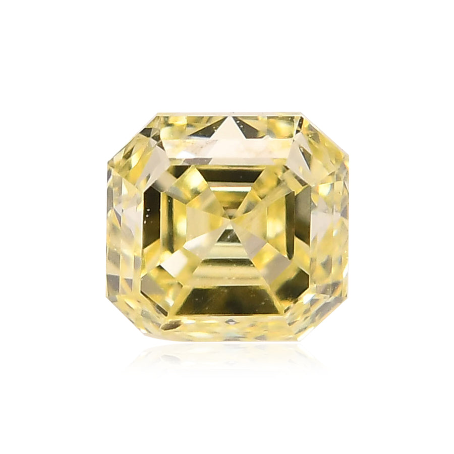 Diamante Asscher giallo fantasia (VS2) da 0,33 carati