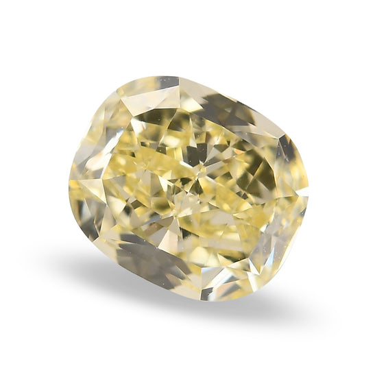 1.25 Carat Fancy Light Yellow Cushion Diamond VVS1 GIA
