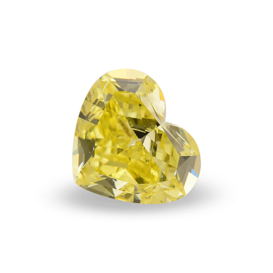 1.00 Carat Fancy Intense Yellow HEART Diamond SI2 GIA